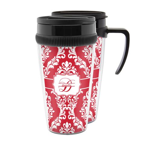 Custom Damask Acrylic Travel Mug (Personalized) | YouCustomizeIt
