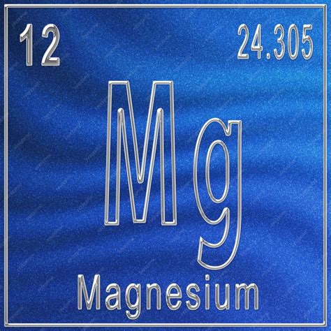 Premium Photo | Magnesium chemical element, sign with atomic number and ...