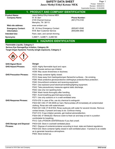 Safety Data Sheet Ethyl Acetate at Elsie Tucker blog