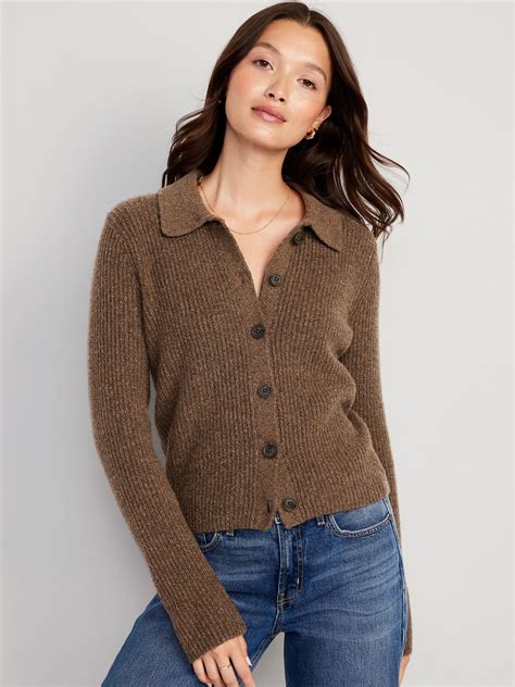 Womens Cardigan Sweater With Collar at Toni Esser blog