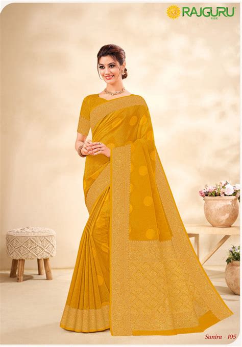 Rajguru Sunira Rg-105 Yellow Tassal Silk Saree – SANSKAR