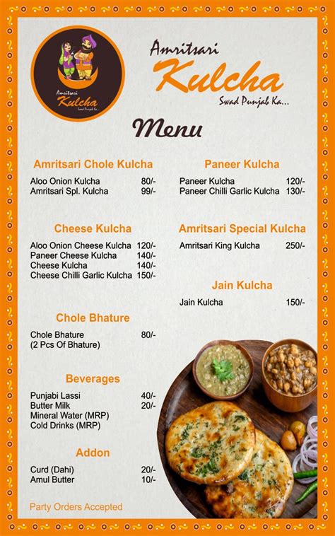 Amritsari Kulcha in Chandkheda,Ahmedabad - Order Food Online - Best ...