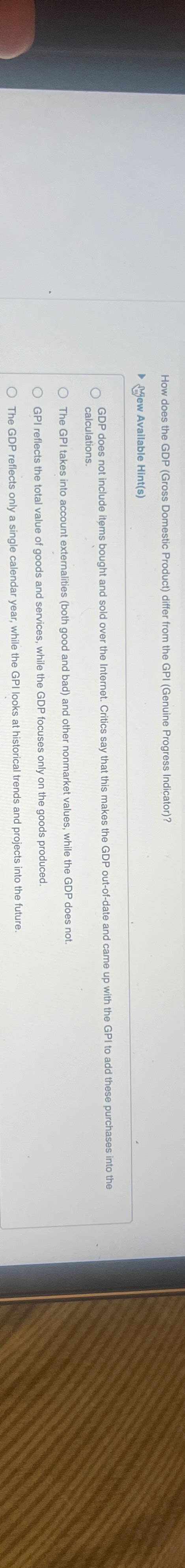 GDP vs GPI 的图像结果