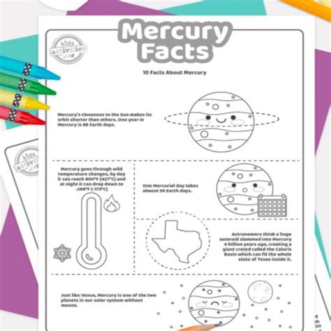 Fun Planet Mercury Facts For Kids to Print and Play | Kids Activities Blog