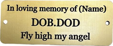 Covering All Occasions CAO Personalised Engraved Bench Memorial Plaque ...