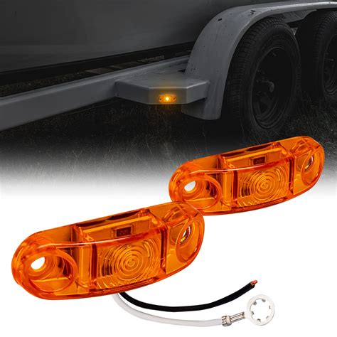 Buy ONLINE LED STORE 2pc 2.5" Amber Trailer Marker Light Kit [DOT FMVSS ...