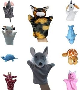 Ritu Shubhman's Creation Animal & Bird Hand Puppets (Set of 10 pcs) Fox ...