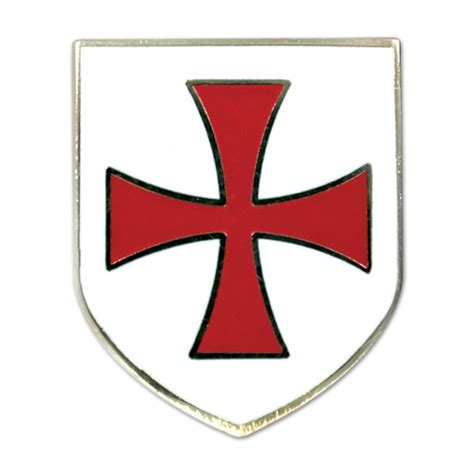 Knights Templar Crusader Red Cross White Shield Masonic Lapel - Etsy
