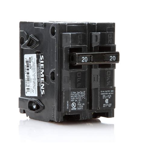 Siemens 20 Amp Double Pole Type Qpf2 Gfci Circuit Breaker