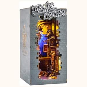 Buy ROBOTIME DIY Book Nook Kit Decorative Booknook Bookshelf Insert ...