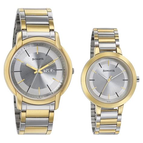 Buy Online Sonata Quartz Analog Silver Dial Metal Strap Watch for ...
