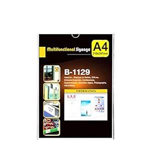 Plexiglass Display Box a4 Slot Insert Carton Wall Hanging Sign Frame 8. ...