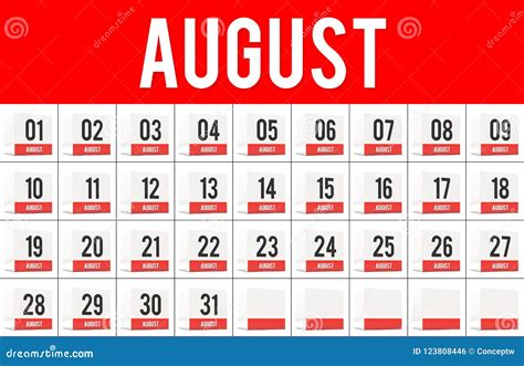 How Many Days In August