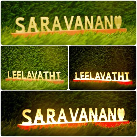 Buy Personalised 3D Flip Names/Dual Word Illusion Art with LED Lighting ...