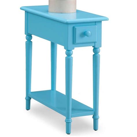 Center Tall Solid Wood End Table with Storage