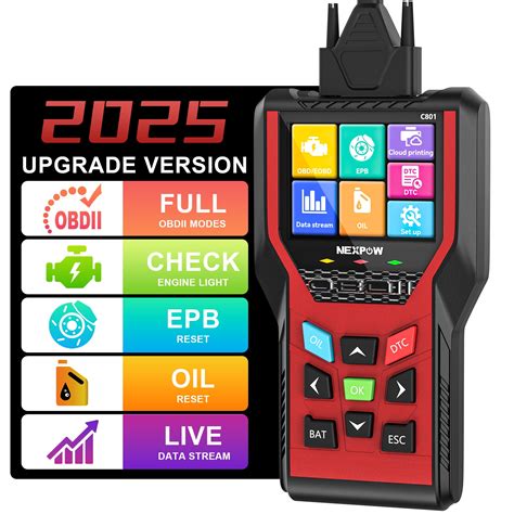 NEXPOW OBD2 Scanner, Diagnostic Code Reader for Check Engine Light, Oil ...