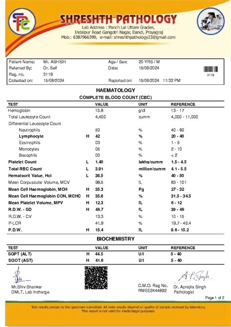Lab Report-L17-Mr - Useful for IIT Jam - HAEMATOLOGY COMPLETE BLOOD ...