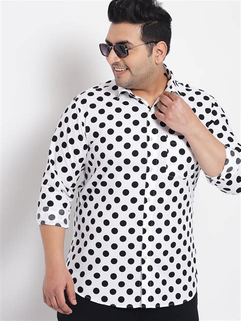 White Shirt With Black Polka Dots White With Red Polka Dot Button Up