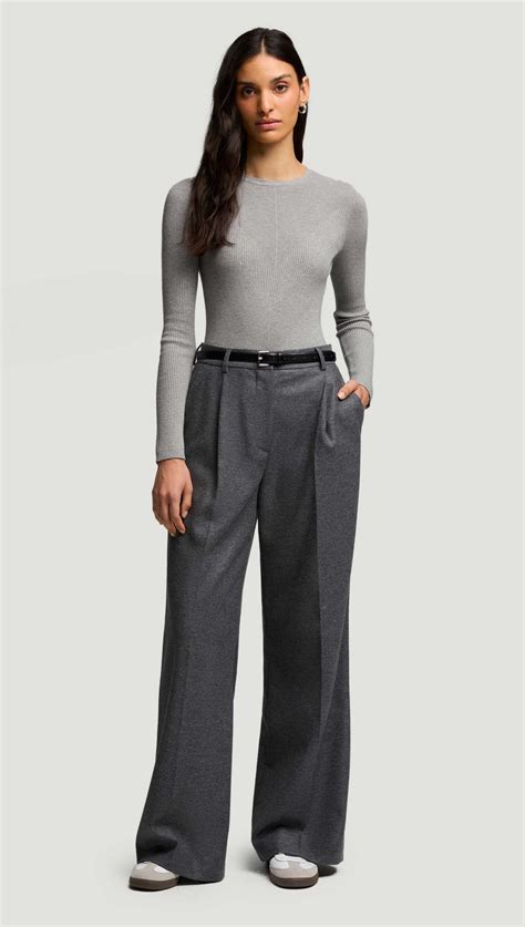 Wide Leg Trouser in Seasonless Wool | Women's Pants | Argent