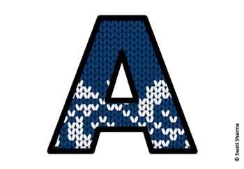 Knitted Ugly Sweater, Winter Bulletin Board Letters, Alphabet Posters ...