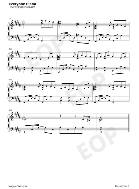 梦的点滴-夢のしずく-松隆子五线谱预览6-钢琴谱文件（五线谱、双手简谱、数字谱、Midi、PDF）免费下载