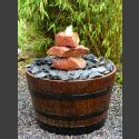 Sandstein Quellstein im Weinfaß - Komplettset Brunnen - Monolithique
