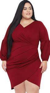 wild U Women Bodycon Maroon Dress - Buy wild U Women Bodycon Maroon ...