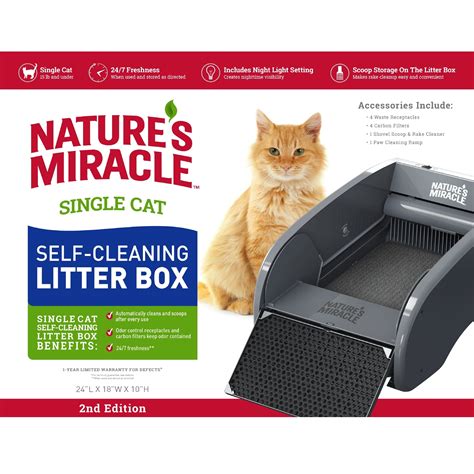 Natures Miracle Single Cat Self-Cleaning Litter Box India | Ubuy