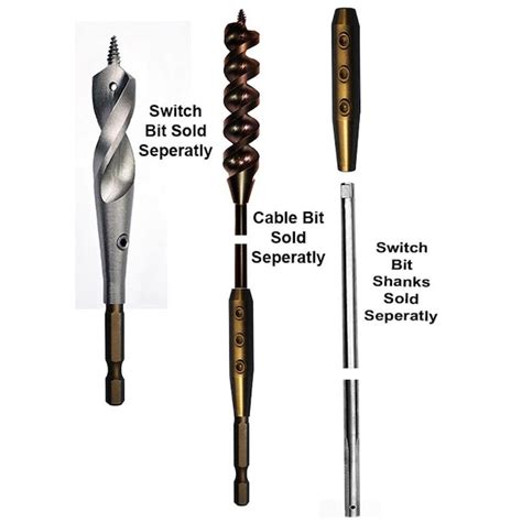 Eagle Tool US Switch Bit Extensions Chuck for Cable Installer Bit, 1/4 ...