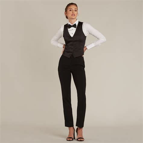 Black Slim Fit Tuxedo Pants for Women – Little Black Tux