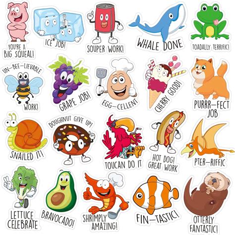 Buy 800PCS Punny Rewards Stickers for Classroom Punny Labels Fun ...