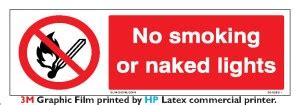SUNSIGNS Sun-Signs - No Smoking or naked lights Signage, Size 300X100MM ...