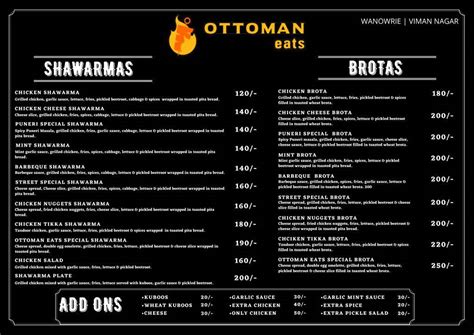 Menu at Ottoman Eats, Pune, Near Shahid Ashok Kamthe Garden