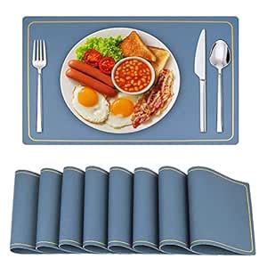 Buy Maharsh Pu Leather Dining Table Mat Waterproof Heat Insulation ...