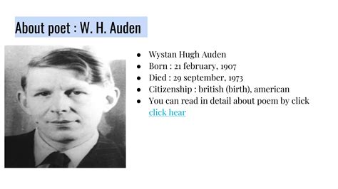 Comparative study of Poem September 1939 and poem Russia-Ukraine war | PPTX