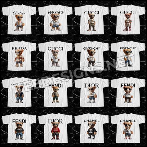 20 Luxury Brand Teddy Designs PNG – Tee Designs