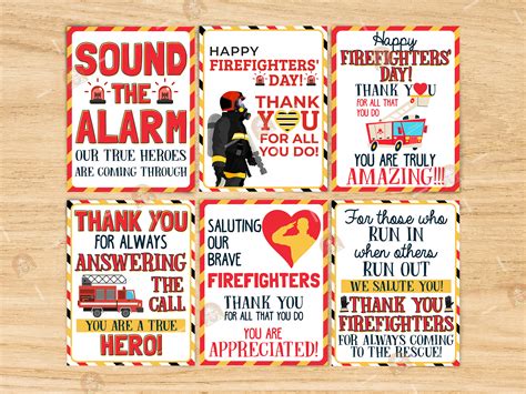 Firefighters Signs Set of 10, Printable Firefighters Poster ...