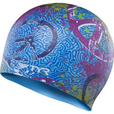TYR Men’s Love & Happiness Swim Cap (Blue/Pink) – Sportswing.in