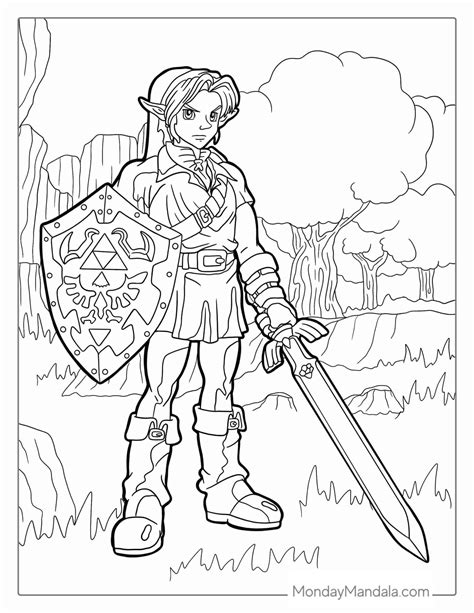Legend Of Zelda Coloring Pages