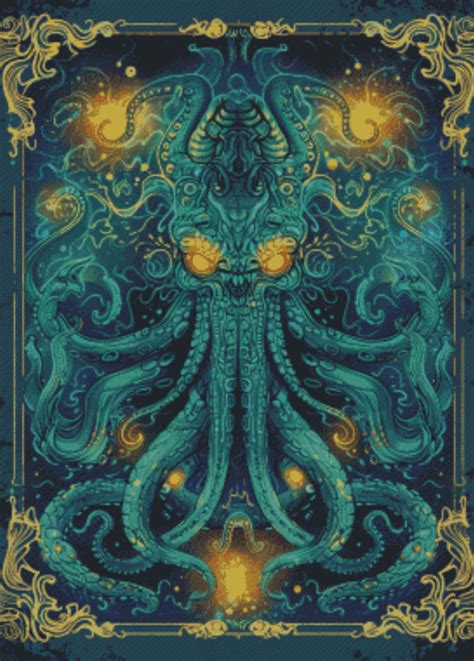 Sakura.ai cthulhu #1 50x70 | Ai Art – PichuMoonArt