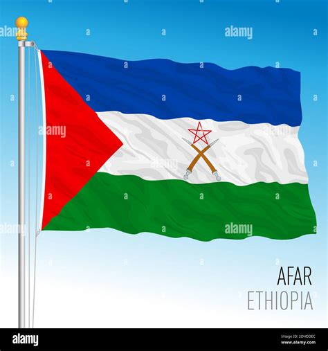 Afar regional flag, Republic of Ethiopia, vector illustration Stock ...