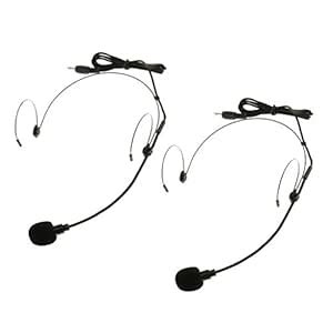 BIG BOOM ® 2Pack 3.5mm Mono Earhook Headworn Microphone for Wireless ...