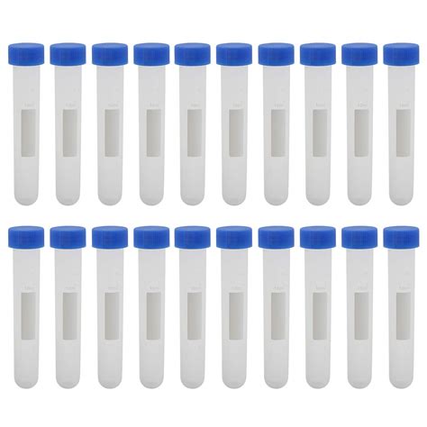 Kesell Centrifuge Tubes Round Bottom Screw Cap Plastic Test Tube Vials ...