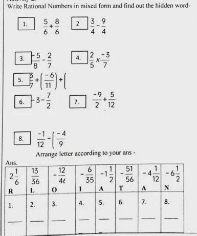 write rational number in mixed form and find hidden words - Brainly.in