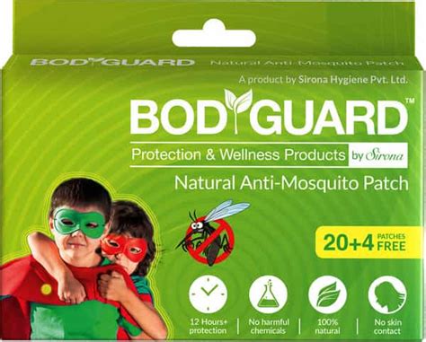 Buy BODYGUARD PREMIUM NATURAL ANTI MOSQUITO PATCH PACKET OF 20 + 4 ...