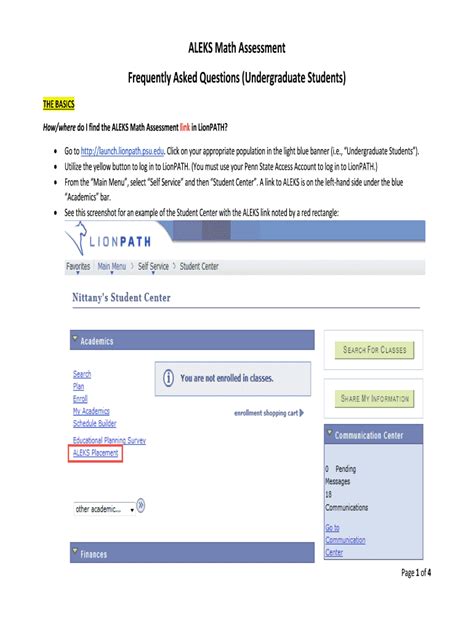 Image result for Aleks Math Assessment Examples