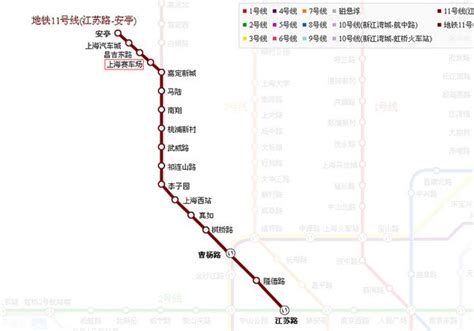 上海地铁11号线最新线路图