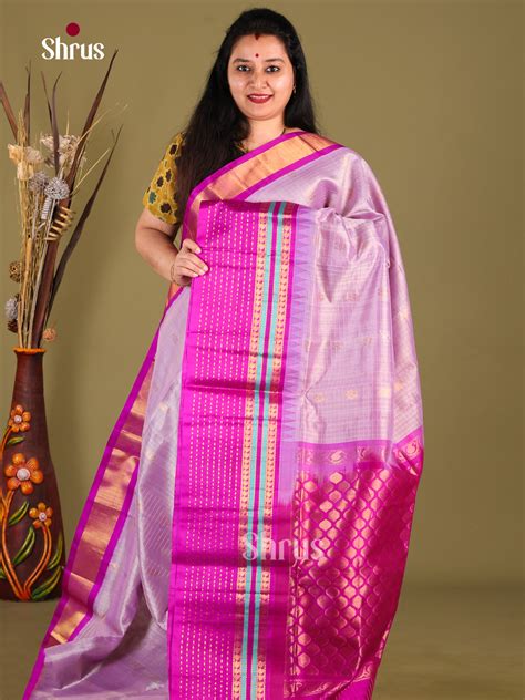Buy Lavender & Majenta Silk Cotton Sarees | Korvai sarees