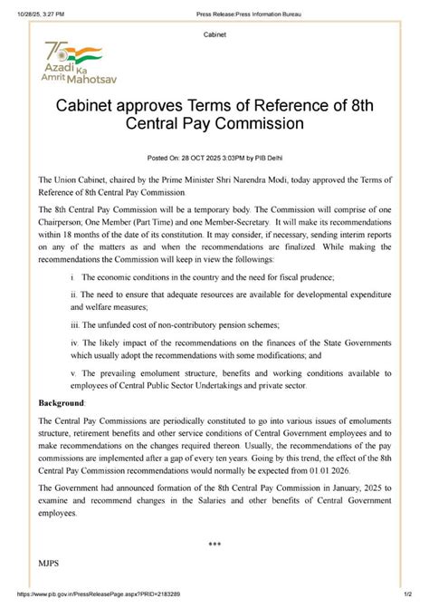 8th Pay Commission Latest News 2025 - Postalguide