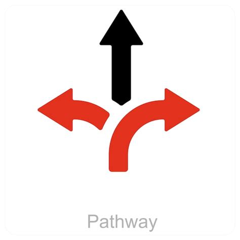 Pathway and arrows icon concept | Premium Vector